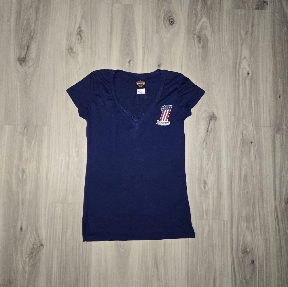 2011 Harley Davidson Doc’s St. Louis MO V-Neck Tee - Size M - Made in USA